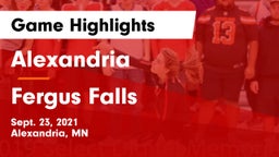 Alexandria  vs Fergus Falls  Game Highlights - Sept. 23, 2021