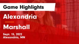 Alexandria  vs Marshall  Game Highlights - Sept. 15, 2022