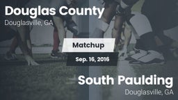 Matchup: Douglas County High vs. South Paulding  2016