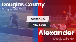 Matchup: Douglas County High vs. Alexander  2016