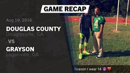 Recap: Douglas County  vs. Grayson  2016