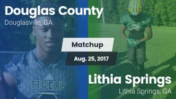 Matchup: Douglas County High vs. Lithia Springs  2017