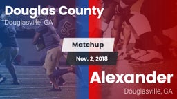 Matchup: Douglas County High vs. Alexander  2018