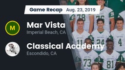 Recap: Mar Vista  vs. Classical Academy  2019