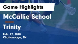 McCallie School vs Trinity  Game Highlights - Feb. 22, 2020