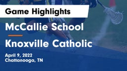 McCallie School vs Knoxville Catholic  Game Highlights - April 9, 2022