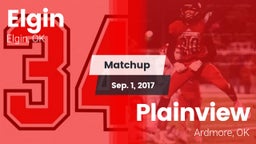 Matchup: Elgin  vs. Plainview  2017