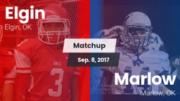 Matchup: Elgin  vs. Marlow  2017