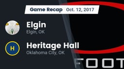 Recap: Elgin  vs. Heritage Hall  2017