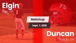 Matchup: Elgin  vs. Duncan  2018