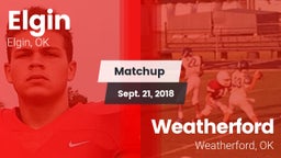 Matchup: Elgin  vs. Weatherford  2018