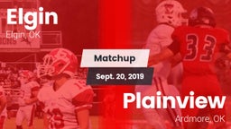 Matchup: Elgin  vs. Plainview  2019
