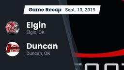 Recap: Elgin  vs. Duncan  2019