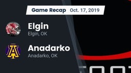 Recap: Elgin  vs. Anadarko  2019