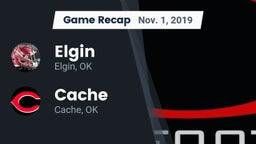 Recap: Elgin  vs. Cache  2019