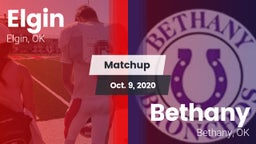 Matchup: Elgin  vs. Bethany  2020