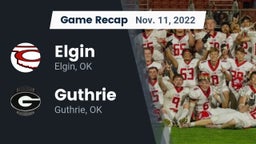 Recap: Elgin  vs. Guthrie  2022