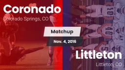 Matchup: Coronado  vs. Littleton  2016