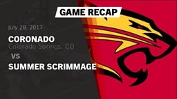 Recap: Coronado  vs. Summer Scrimmage 2017