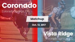 Matchup: Coronado  vs. Vista Ridge  2017
