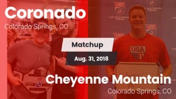 Matchup: Coronado  vs. Cheyenne Mountain  2018