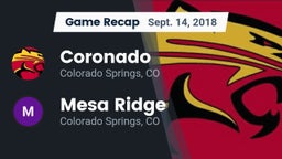 Recap: Coronado  vs. Mesa Ridge  2018