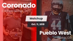 Matchup: Coronado  vs. Pueblo West  2018