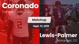 Matchup: Coronado  vs. Lewis-Palmer  2019
