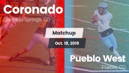 Matchup: Coronado  vs. Pueblo West  2019