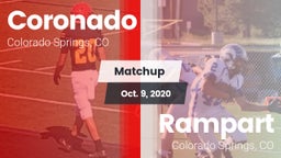 Matchup: Coronado  vs. Rampart  2020