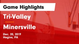 Tri-Valley  vs Minersville  Game Highlights - Dec. 20, 2019