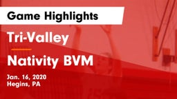 Tri-Valley  vs Nativity BVM  Game Highlights - Jan. 16, 2020