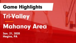 Tri-Valley  vs Mahanoy Area  Game Highlights - Jan. 21, 2020