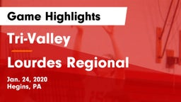 Tri-Valley  vs Lourdes Regional Game Highlights - Jan. 24, 2020