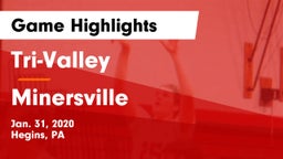 Tri-Valley  vs Minersville  Game Highlights - Jan. 31, 2020