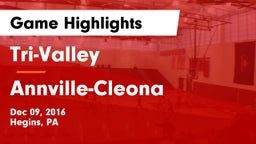Tri-Valley  vs Annville-Cleona  Game Highlights - Dec 09, 2016