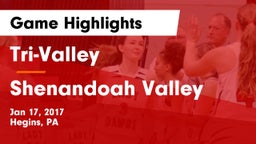 Tri-Valley  vs Shenandoah Valley  Game Highlights - Jan 17, 2017