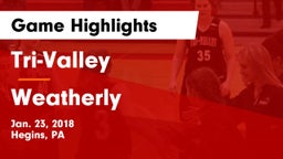 Tri-Valley  vs Weatherly Game Highlights - Jan. 23, 2018
