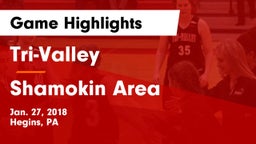 Tri-Valley  vs Shamokin Area  Game Highlights - Jan. 27, 2018