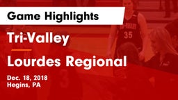 Tri-Valley  vs Lourdes Regional Game Highlights - Dec. 18, 2018