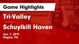 Tri-Valley  vs Schuylkill Haven Game Highlights - Jan. 7, 2019