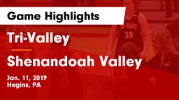 Tri-Valley  vs Shenandoah Valley  Game Highlights - Jan. 11, 2019