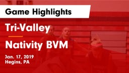 Tri-Valley  vs Nativity BVM  Game Highlights - Jan. 17, 2019