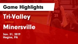 Tri-Valley  vs Minersville  Game Highlights - Jan. 31, 2019