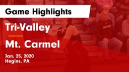 Tri-Valley  vs Mt. Carmel Game Highlights - Jan. 25, 2020