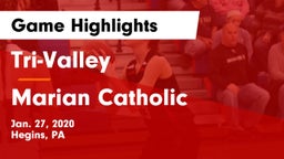 Tri-Valley  vs Marian Catholic  Game Highlights - Jan. 27, 2020