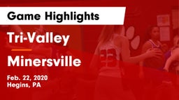 Tri-Valley  vs Minersville  Game Highlights - Feb. 22, 2020