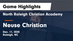 North Raleigh Christian Academy  vs Neuse Christian Game Highlights - Dec. 11, 2020