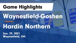 Waynesfield-Goshen  vs Hardin Northern  Game Highlights - Jan. 29, 2021