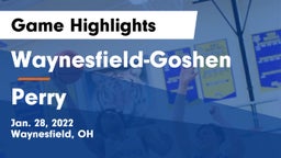 Waynesfield-Goshen  vs Perry  Game Highlights - Jan. 28, 2022